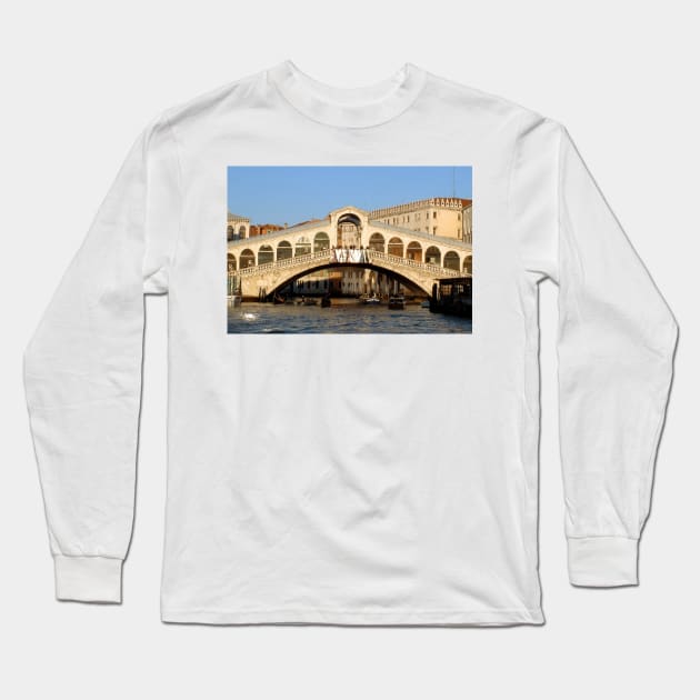 Venice Italy, Rialto Bridge Long Sleeve T-Shirt by QualitySolution